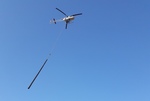 Pillar mounting with a helicopter